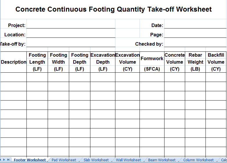 Concrete-Takeoff-Sheet