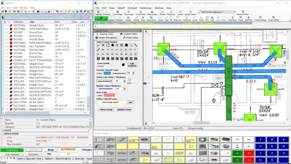 Advanced take-off and estimating tools